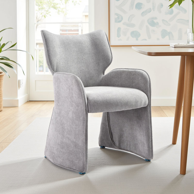Chaise rembourrée Keeler, Gris