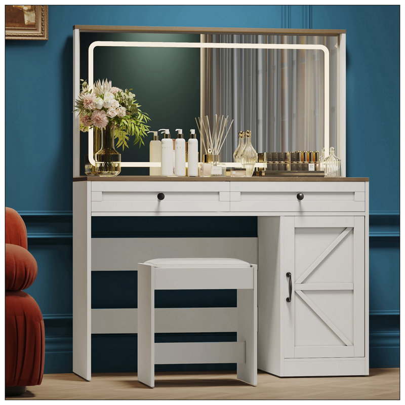 43.3"Makeup Vanity Table, White