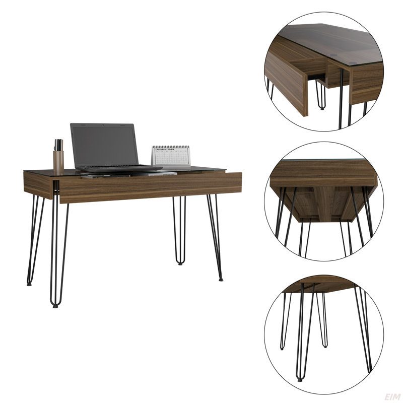 120 Drawer Desk Rolo, Office, Mahogany