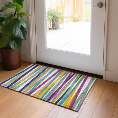  Tapis gris intérieur / extérieur lavable à la machine Chantille ACN997