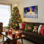 Art mural sur toile Snowy Forest Night-2124686577