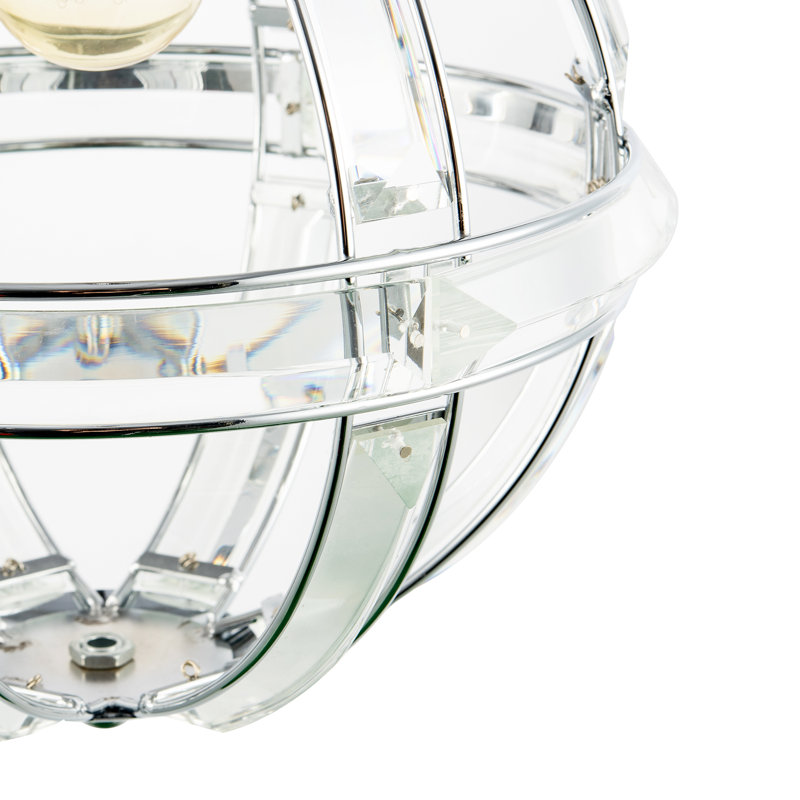 25cm H Metal Round Lamp Shade ( Slip-On ) in Silver