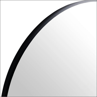 32 X 32 Inch Bathroom Mirror Black Aluminum Frame