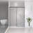 56-60" W X 74" H Semi-Frameless Sliding Shower Door, 1/4" (6Mm) Clear SGCC Tempered Glass, Matte Black Finished, Adjustable Width – No Cutting Required