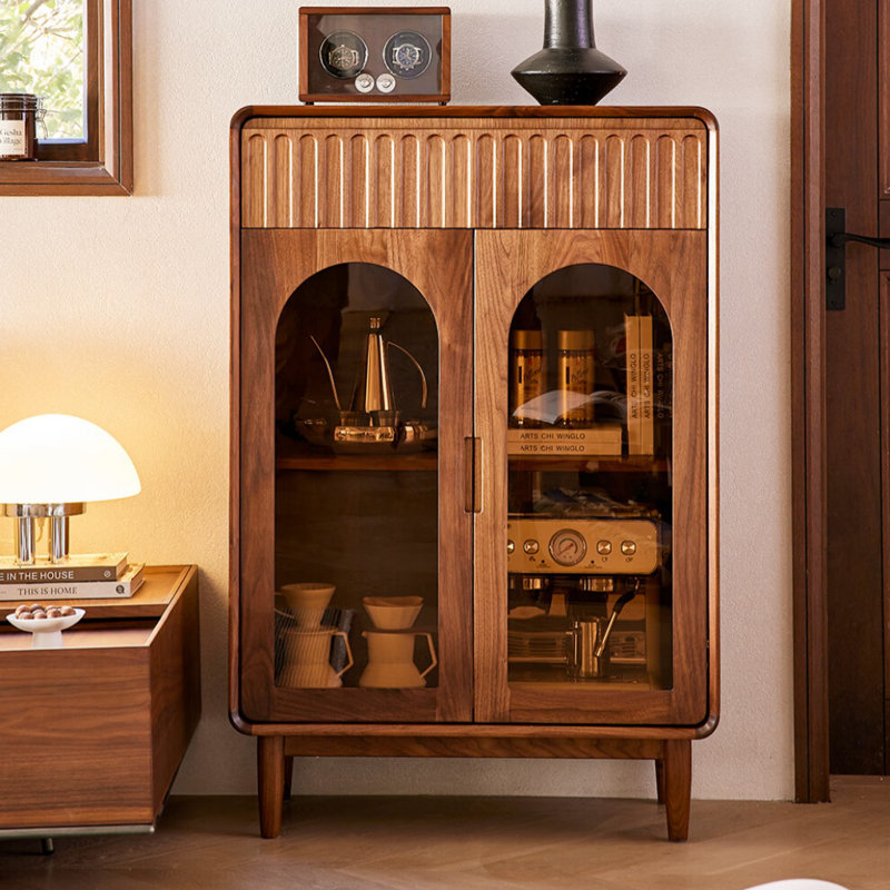 Buffet simple en verre mural