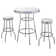 Retro 3-Piece Round 1950S Bistro Pub Bar Table Set