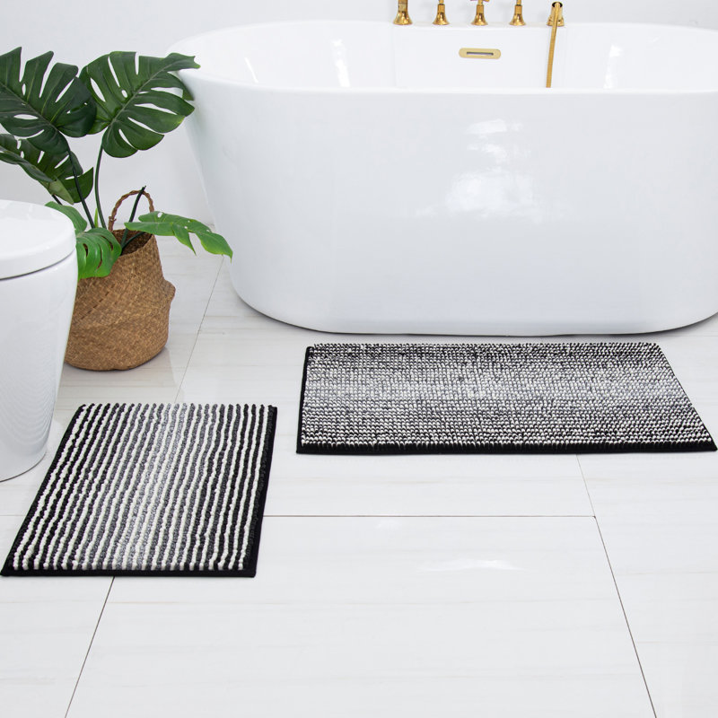 Bathroom Rugs, Extra Soft Absorbent Chenille Bath Rugs, TP Rubber Backing Quick Dry, Machine Washable Bath Mats for Bathroom Floor, Tub and Shower, Home Decor Accessories