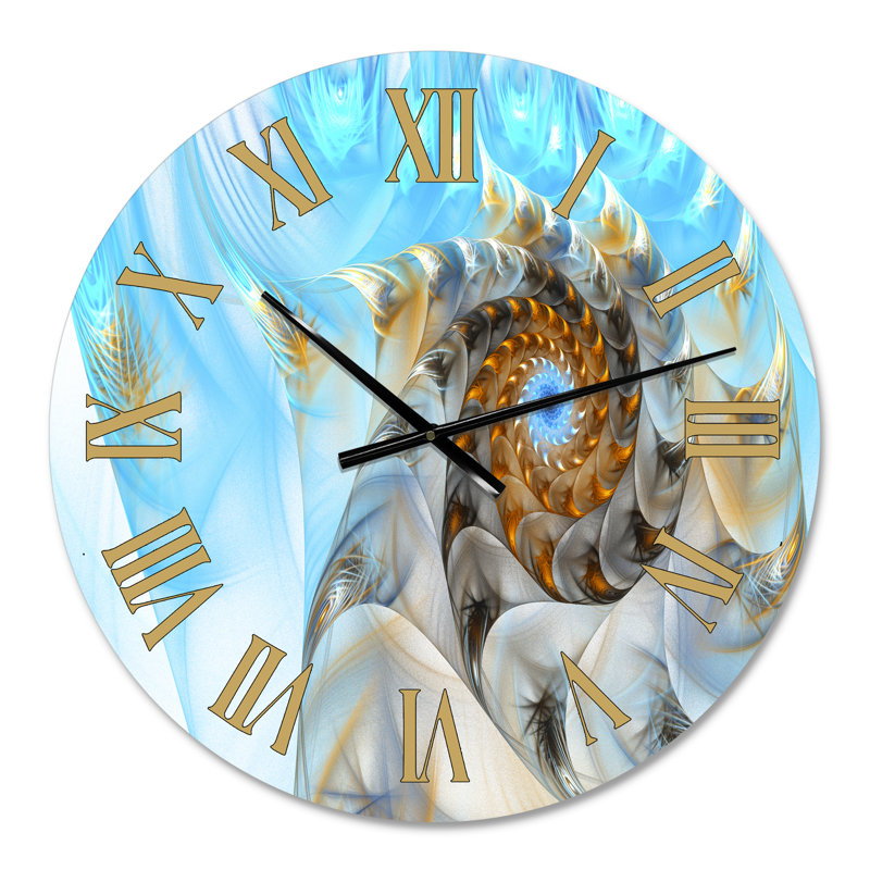 Fractale portail magique XIX - horloge murale moderne, Moyen