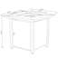 Table de foyer d'extérieur au propane 50000 avec brûleur en acier inoxydable et allumeur électronique à réglage de chaleur à trois niveaux 30 pouces, contrôle de la flamme, rangement pour réservoir