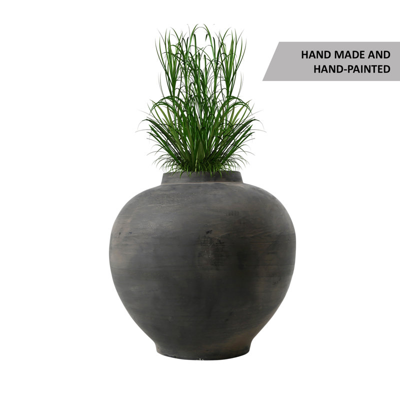Handmade Earthenware Table Vase, 10" H x 10" W x 10" D