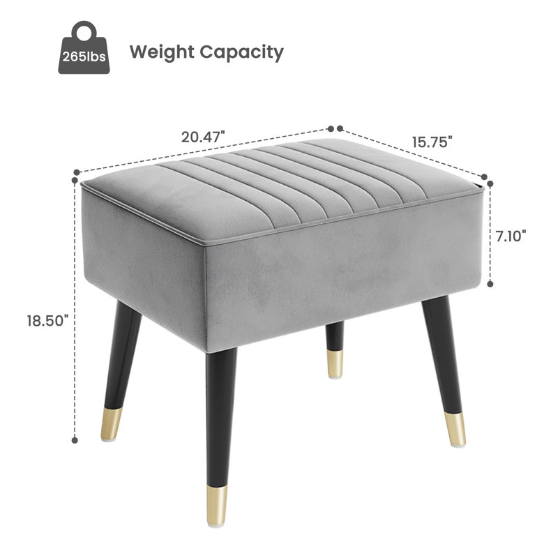 Manufactured Wood Accent Stool, Gray