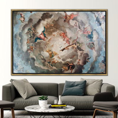 Renaissance Heaven and Angel Artwork on Canvas - Fresco Style Poster
