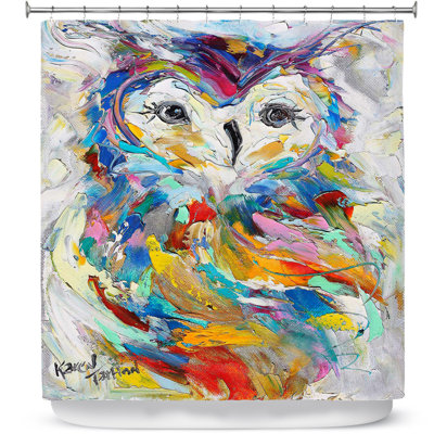 Rideau de douche simple hibou fantaisie