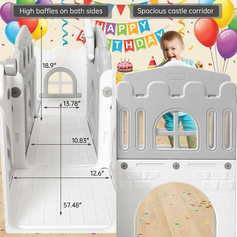 Espiron Optimum 180cm W Freestanding Slide, Grey