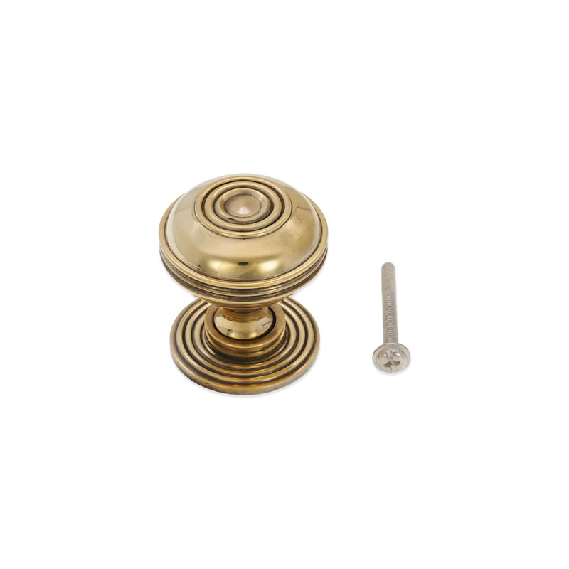 Preston Large 38mm Cupboard Knob, Aged Brass