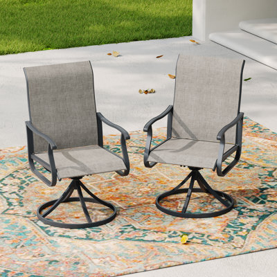 Tylo Swivel Patio Armchair by Red Barrel Studio