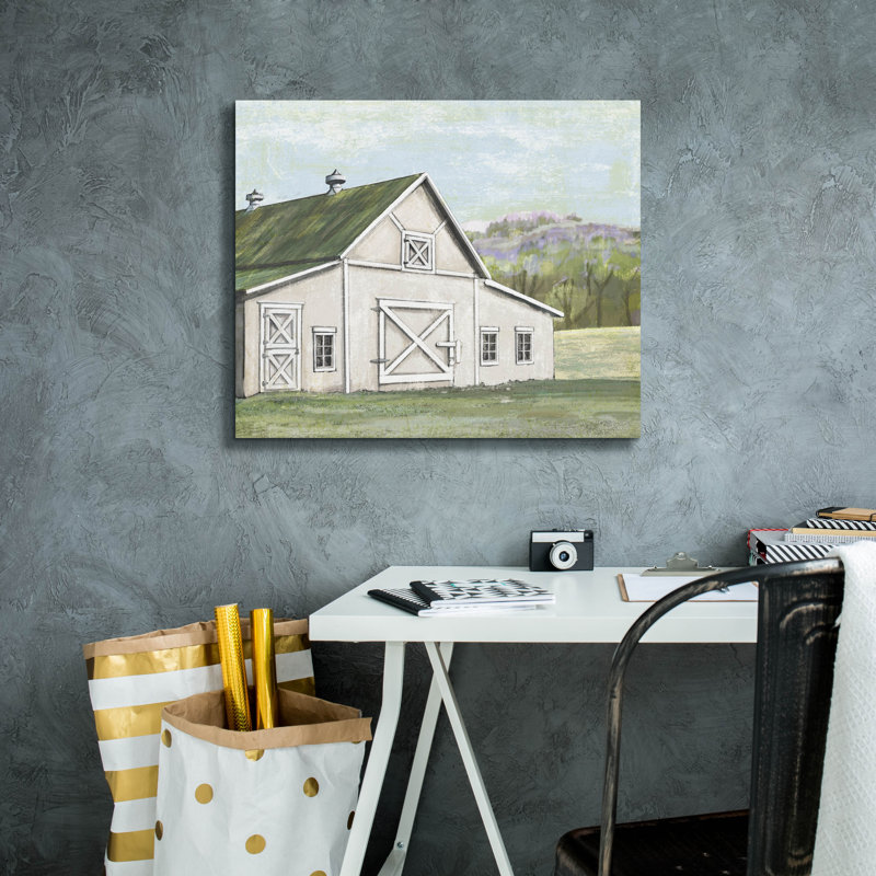 Toile épique Graffiti «Field Barn In Spring» par Art Licensing Studio, 24 po x 20 po, H 20 po x l 24 po x P 0,75 po