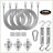 ColourTree Sun Shade Sail Triangle Hardware Kit (Hardware Kits + Cable Wires)