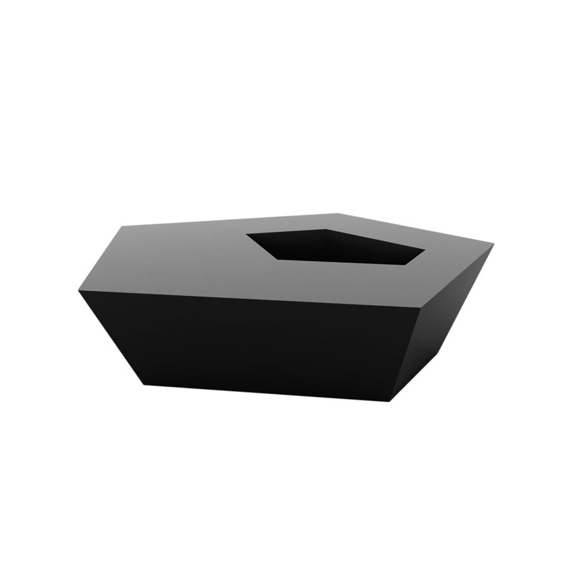 Faz Plastic Coffee Table, Anthracite, 22.5" W x 23.5" L x 8.75" H