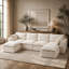 Canapé modulaire de 140 po, fauteuils rembourrés minimalistes modernes, canapé confortable en forme de U pour le salon, canapé d'angle à assise profonde, aucun assemblage requis-1667227155-1667227153