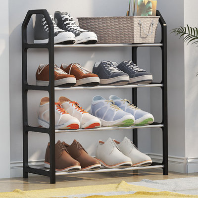 Shoe Rack Shoe Rack Storage Organizer With 4 Tiers Metal Shelves For Bedroom Closet Entry Dorm Room