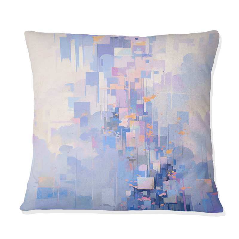 Coussin décoratif imprimé turquoise