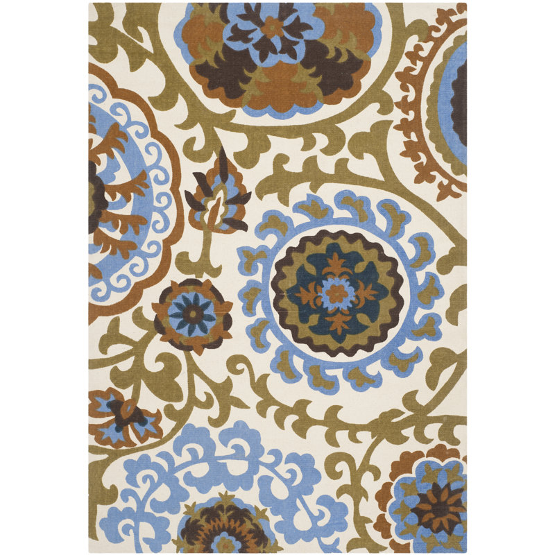 Cedar Brook Hand Loomed Cotton Abstract Rug, Rectangle 5' x 8'