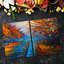 Vaucher Tempered Glass Autumn Trees Road Chopping Board-566998637