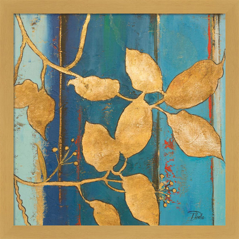 «Golden Blue» par Patricia Pinto, art encadré (ensemble de 2)