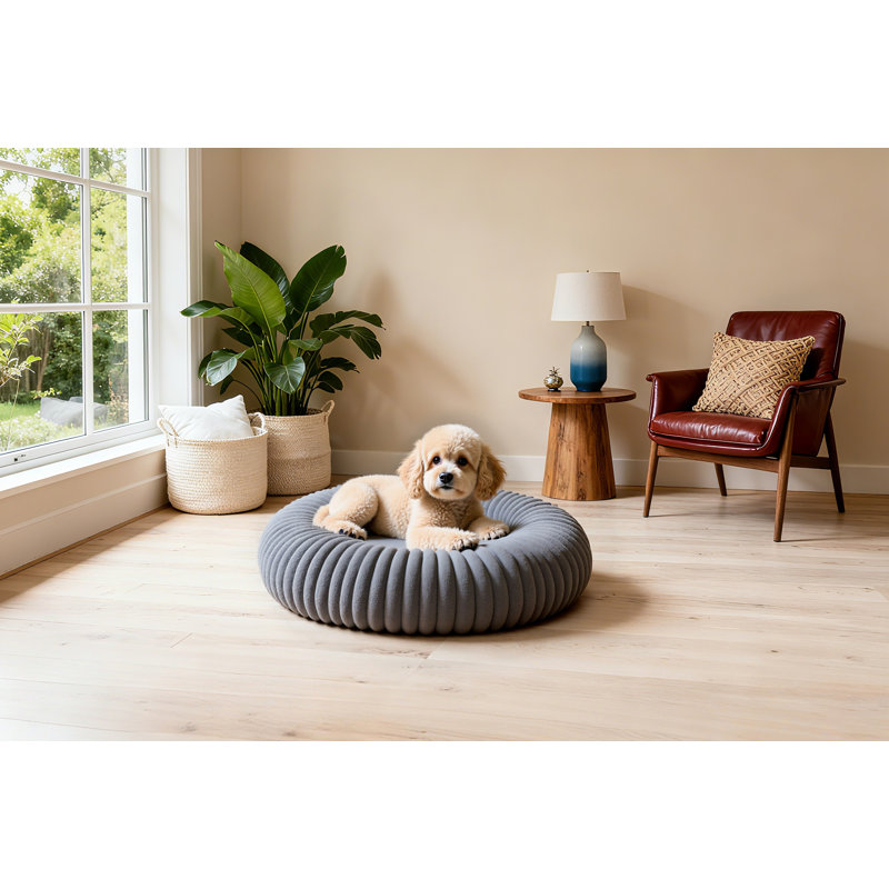 Lit pour chien Calming Donut, Moyen (H 7 po x l 30 po x P 30 po), Rose