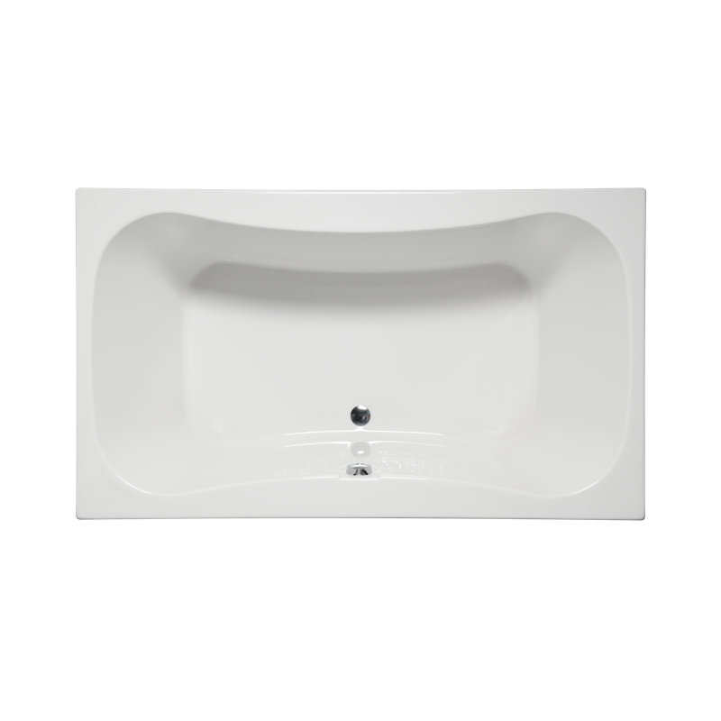 Vero 72" x 42" Drop In Soaking Acrylic Bathtub, White