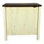 Table de chevet avec rangement et fonction de charge, brun blanc, pour la chambre à coucher, porte de grange de table de bout de salon, style moderne