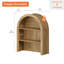 Bibliothèque arquée Wampat à 2 tablettes avec tablettes de rangement ouvertes, sans armoire, beige-133245857