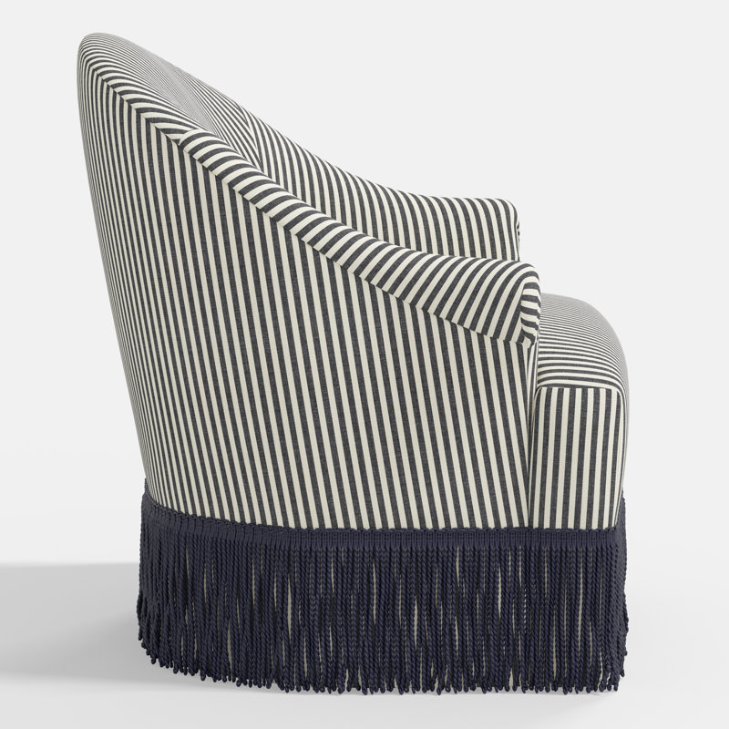 Marie Swivel Chair, Jane Stripe Carbon