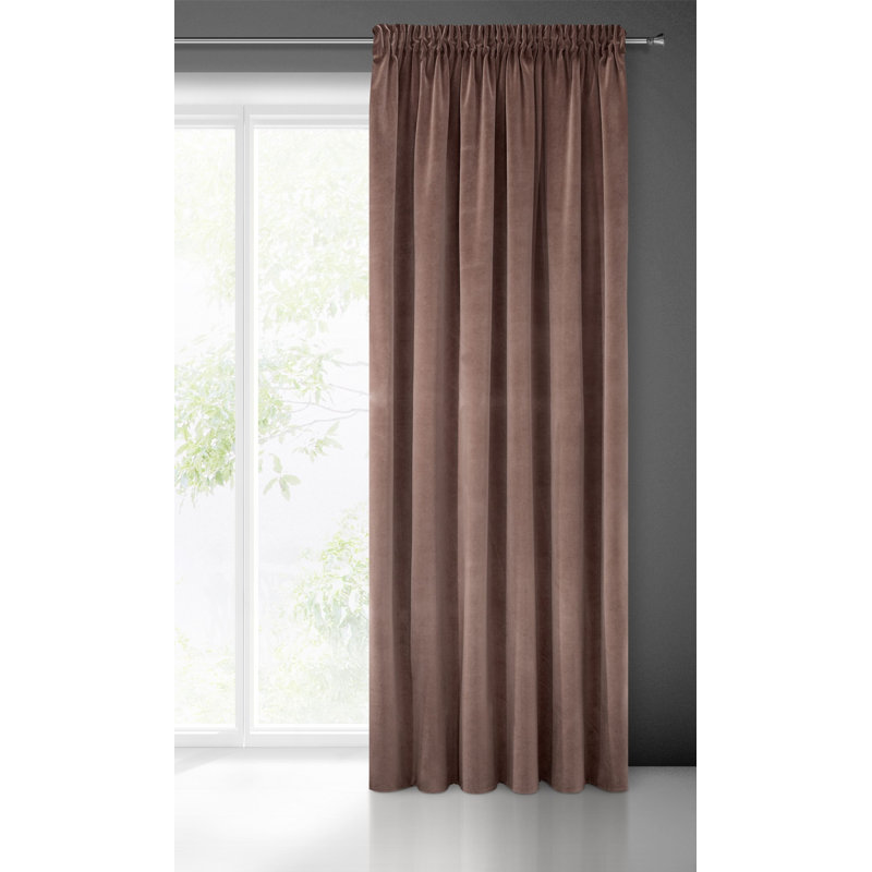 Aldwyche Blackout Curtains Single Panel, Brown