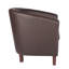 Faux Leather Barrel Chair-1741856473
