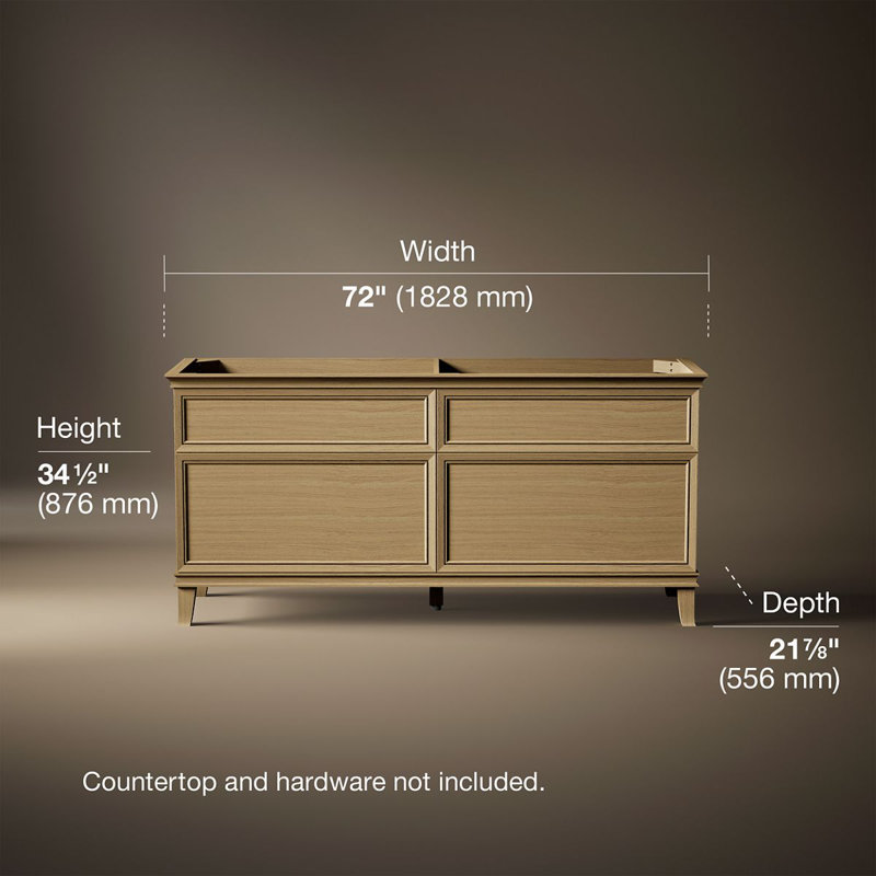 Artifacts 72 In. Bathroom Vanity Cabinet, Cream