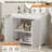 36" Complete Bath Vanity Set - Ceramic Sink With Storage Cabinet - Space-Saving Bathroom Organizer Solution