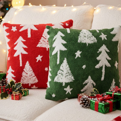 Abstract Red + Green Backrest Cushion