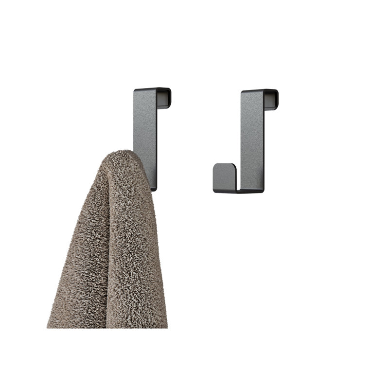 GLOSS Over-the-Door Towel Hook, Black