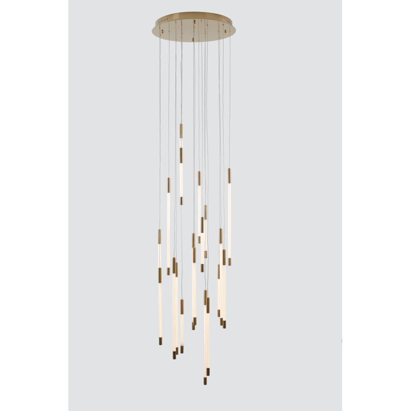Lustre linéaire moderne à 19 lumières DEL