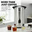 Grande urne commerciale grande capacité - percolateur à double paroi en acier inoxydable de 14 L / 100 tasses et distributeur d'eau chaude avec contrôle automatique de la température, restauration, événements, buffet, mariages, argent
