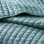 Couette réversible bleu sarcelle pour lit simple/simple XL - Microfibre, rembourrage 90 % coton, pour une literie réversible avec surpiqûres, fraîcheur longue durée