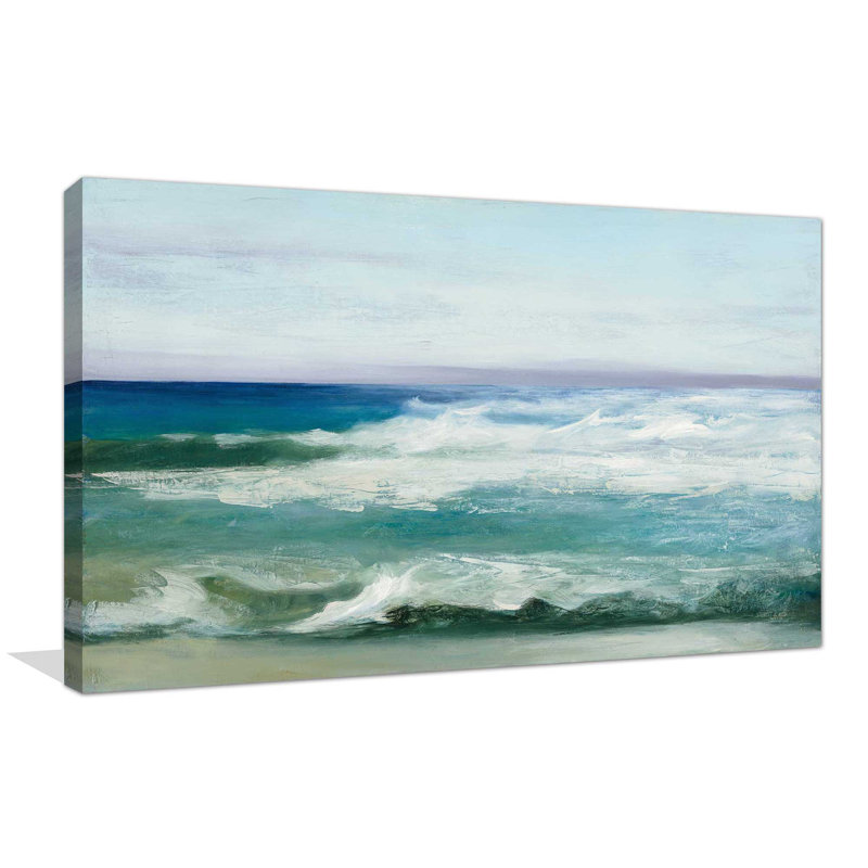 «Azure Ocean», reproduction de peinture à l'acrylique sur toile, H 28 po x l 48 po x P 1,5 po, Toile tendue