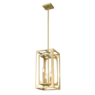 Lustre carré à 4 lumières
