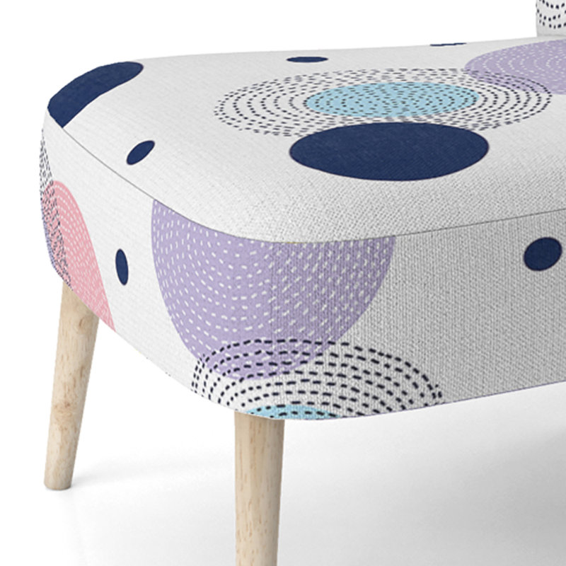 Chaise d'appoint rembourrée multicolore