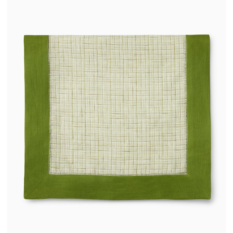 Mikelina Plaid Table Runnner, 15" W x 108" L, Fern