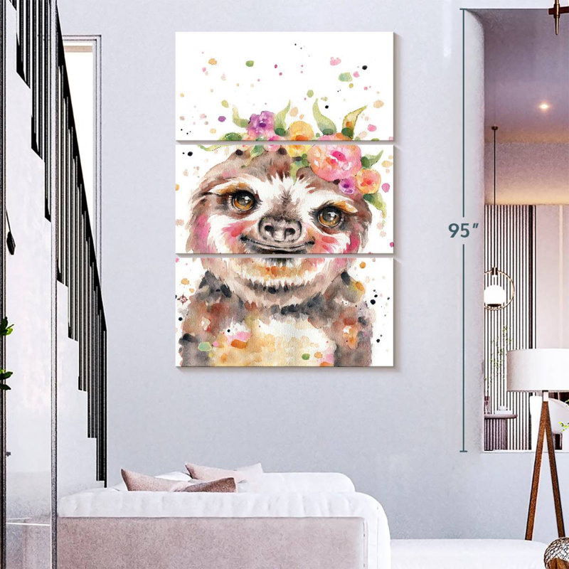 Brampt Little Sloth, 74" H x 48" W