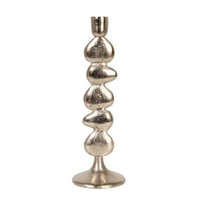 Cast Aluminum Stacked Taper Candle Holder
