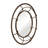 Modern Metal and Glass Wall Mirror with Openwork Frame - Contemporary Round Decorative Accent.-1654704557